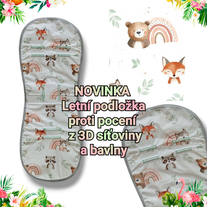 Duha zvířátka kombinace s bavlnou
