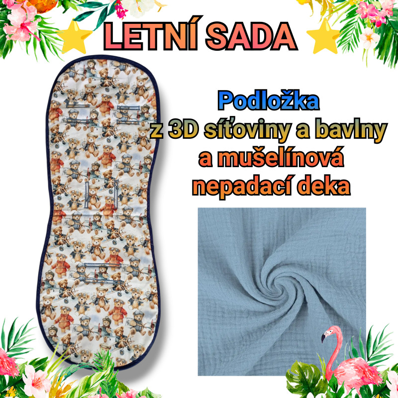 Sada s mušelínovou nepadací dekou