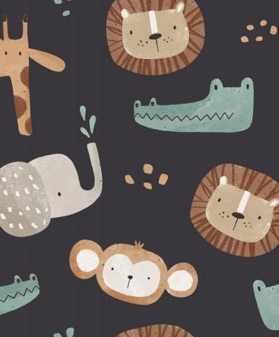 Nepadací deka Animal tropic black 2