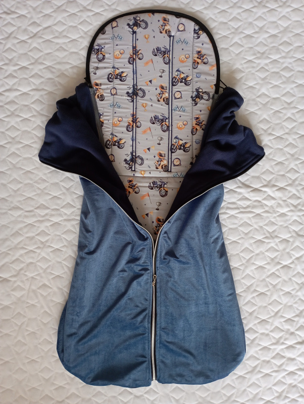 Sada moto/modrý velvet deka 1