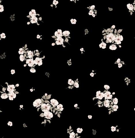 White flowers on Black