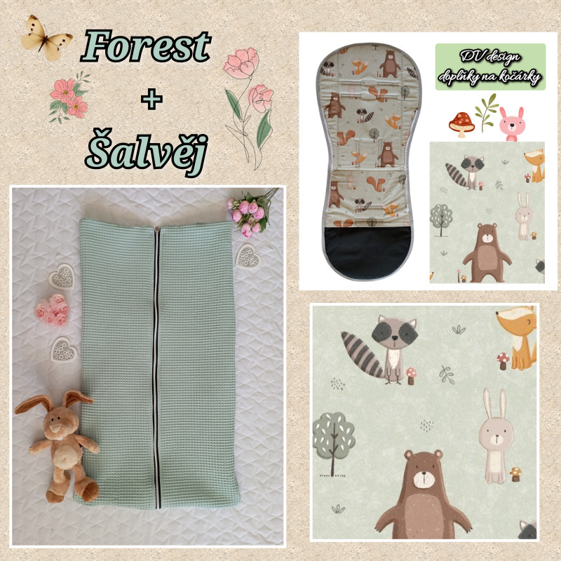 Letní vaflová sada forest green