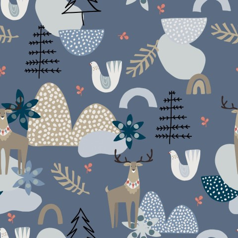 Zimní fusak se zipem uprostřed Winter animals 1