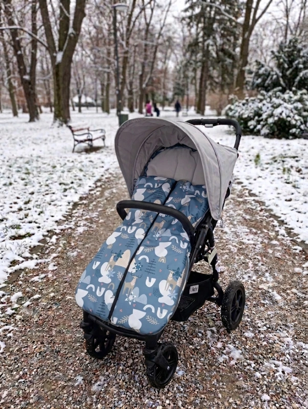Zimní fusak se zipem uprostřed Winter animals