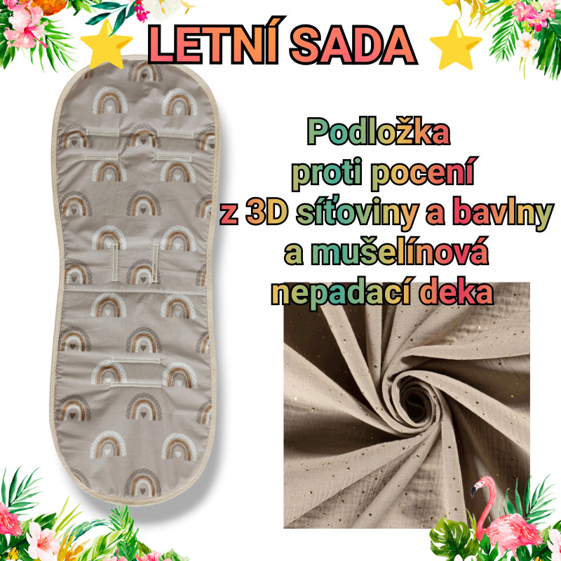 Sada s mušelínovou nepadací dekou