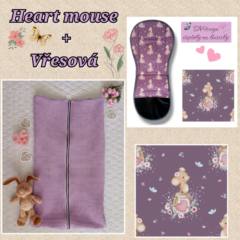 Letní vaflová sada heart mouse